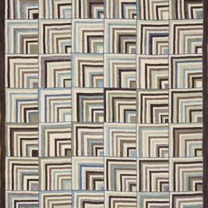Contemporary hand-hooked rug, design I1010E