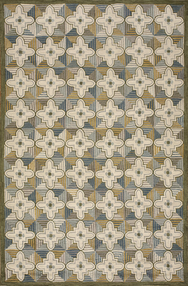 Contemporary hand-hooked rug, design i1041g 1 Contemporary hand-hooked rug, design i1041g