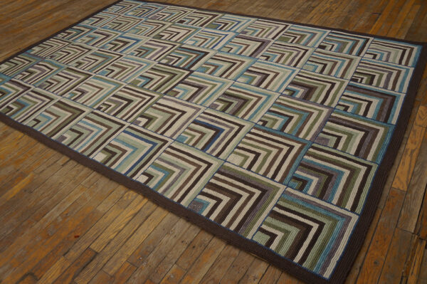 Contemporary hand-hooked rug, design i1010e 2 Contemporary hand-hooked rug, design i1010e