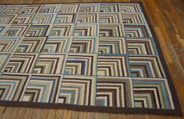 Contemporary hand-hooked rug, design i1010e 3 Contemporary hand-hooked rug, design i1010e