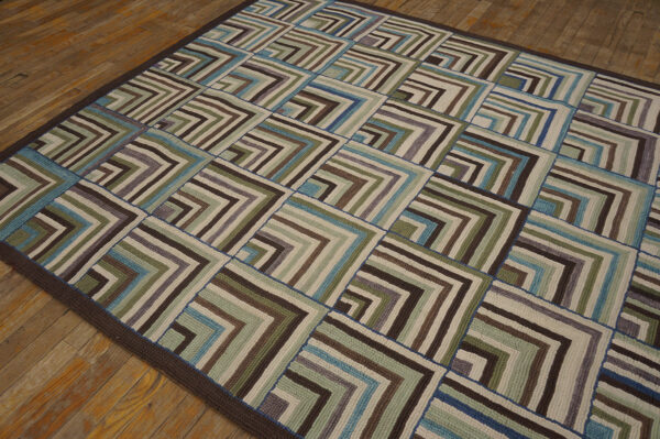 Contemporary hand-hooked rug, design i1010e 4 Contemporary hand-hooked rug, design i1010e