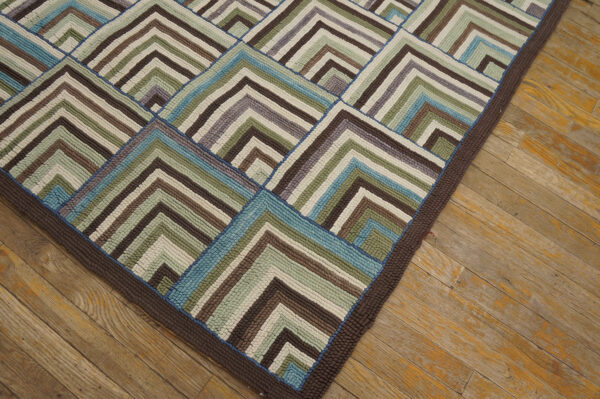 Contemporary hand-hooked rug, design i1010e 6 Contemporary hand-hooked rug, design i1010e