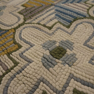 Contemporary hand-hooked rug, design I1041G