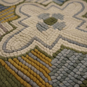 Contemporary hand-hooked rug, design I1041G