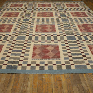 Contemporary Swedish style flat weave rug, design SC_502