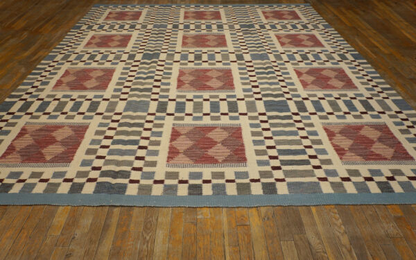 Contemporary swedish style flat weave rug, design sc_502