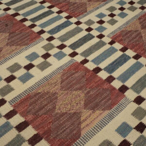 Contemporary Swedish style flat weave rug, design SC_502