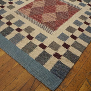 Contemporary Swedish style flat weave rug, design SC_502