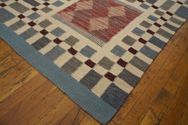 Contemporary swedish style flat weave rug, design sc_502