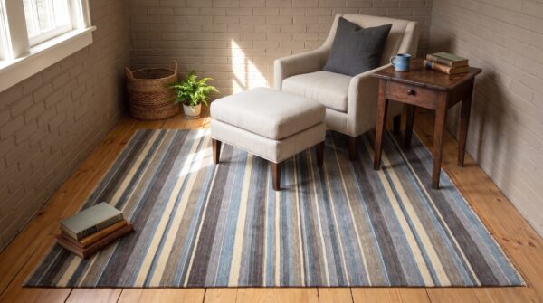 Lila fiona multicolor handmade wool rug 6 Lila fiona multicolor handmade wool rug - reading nook styled overhead view