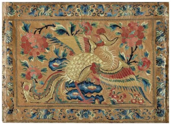 Mid 19th century antique museum grade silk chinese embroidery flatweave textile 1 Mid 19th century antique museum grade silk chinese embroidery flatweave textile