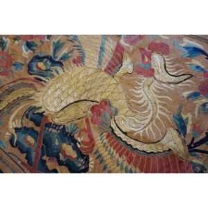 Mid 19th Century Antique Museum Grade Silk Chinese Embroidery Flatweave Textile - detail view 6