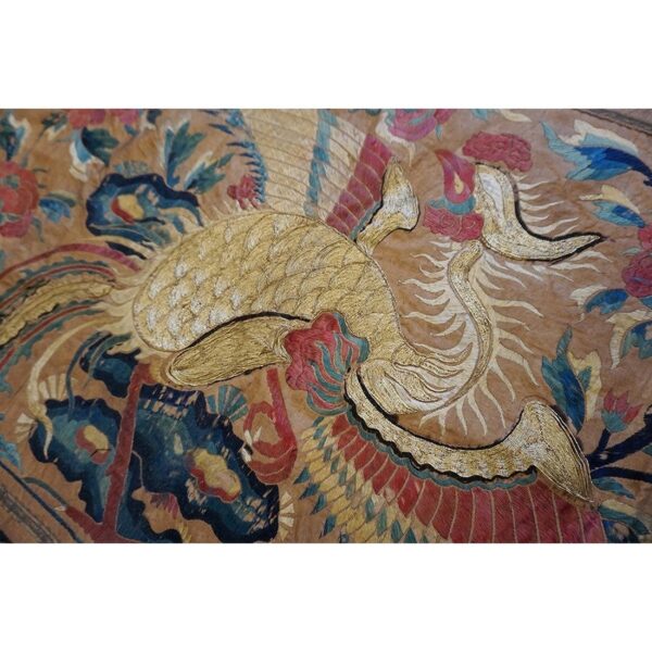 Mid 19th century antique museum grade silk chinese embroidery flatweave textile 7 Mid 19th century antique museum grade silk chinese embroidery flatweave textile - detail view 6