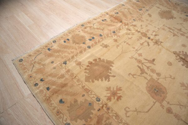 Peshawar rug, hand knotted wool, gold and rust oushak design, 8'5 x 10'6 3 Peshawar hand knotted wool rug, gold and rust oushak design (sku ps49496bg8x11), detail 2