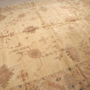 Peshawar hand knotted wool rug, Gold and Rust Oushak Design (SKU PS49496BG8X11), detail 4
