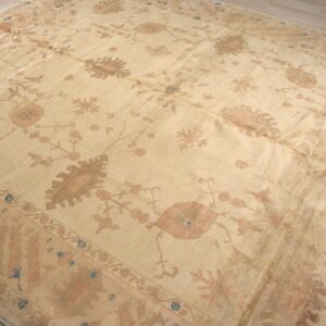 Peshawar hand knotted wool rug, Gold and Rust Oushak Design (SKU PS49496BG8X11), detail 5