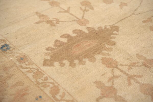 Peshawar rug, hand knotted wool, gold and rust oushak design, 8'5 x 10'6 7 Peshawar hand knotted wool rug, gold and rust oushak design (sku ps49496bg8x11), detail 6