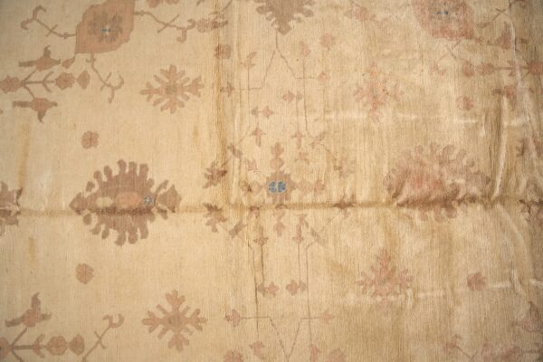 Peshawar rug, hand knotted wool, gold and rust oushak design, 8'5 x 10'6 8 Peshawar hand knotted wool rug, gold and rust oushak design (sku ps49496bg8x11), detail 7