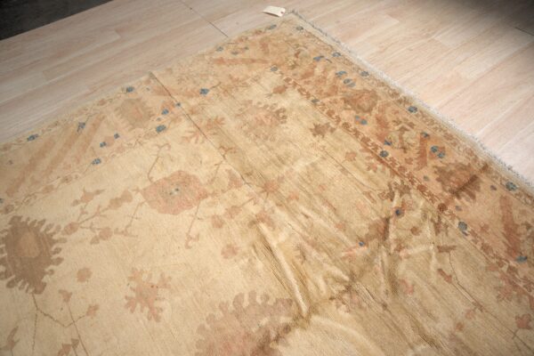 Peshawar rug, hand knotted wool, gold and rust oushak design, 8'5 x 10'6 9 Peshawar hand knotted wool rug, gold and rust oushak design (sku ps49496bg8x11), detail 8