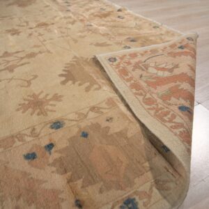 Peshawar hand knotted wool rug, Gold and Rust Oushak Design (SKU PS49496BG8X11), detail 9
