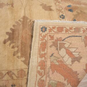 Peshawar hand knotted wool rug, Gold and Rust Oushak Design (SKU PS49496BG8X11), detail 10