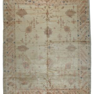 Peshawar hand knotted wool rug, Gold and Rust Oushak Design (SKU PS49496BG8X11), full view