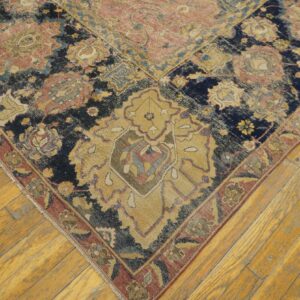 Mid-17th century Persian Safavid Isfahan carpet, corner palmette of the main border, stock number 20133
