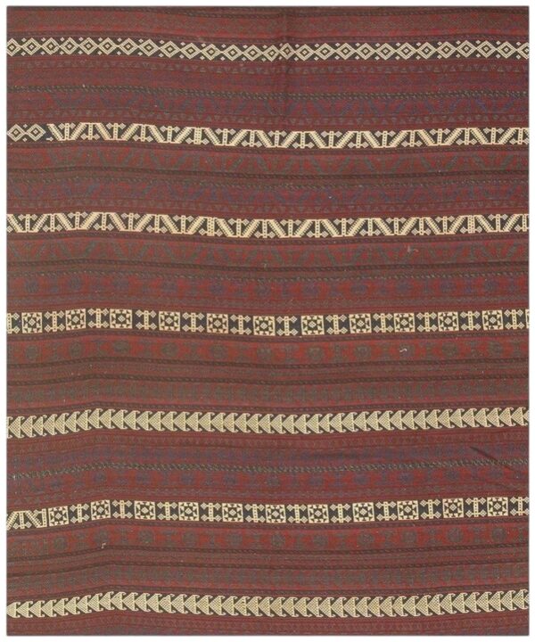 Traditional geometric tribal vintage mid-century turkish decorative kilim rug 1 Traditional geometric tribal vintage mid-century turkish decorative kilim rug
