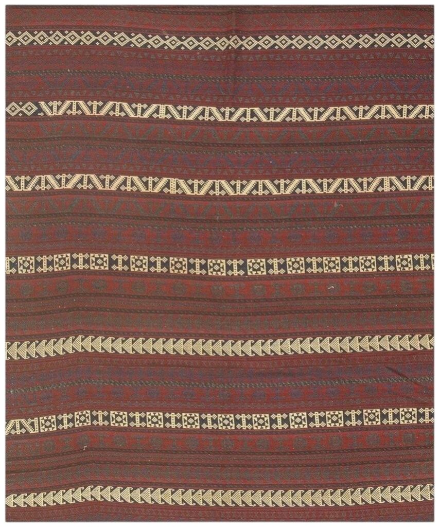 Traditional Geometric Tribal Vintage Mid-Century Turkish Decorative Kilim Rug