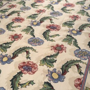 Vintage Aubusson flat weave rug, Ivory Garden Blossom (SKU FA5142IV9X12), detail 8
