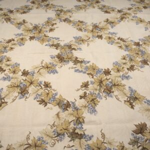 Vintage Aubusson flat weave rug, Ivory Grapevine Lattice (SKU FA5176IV9X12), detail 4