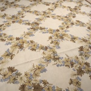 Vintage Aubusson flat weave rug, Ivory Grapevine Lattice (SKU FA5176IV9X12), detail 10