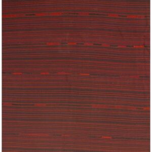 Vintage Authentic Traditional Tribal Stripe Hand-Woven Turkish Kilim Wool Rug