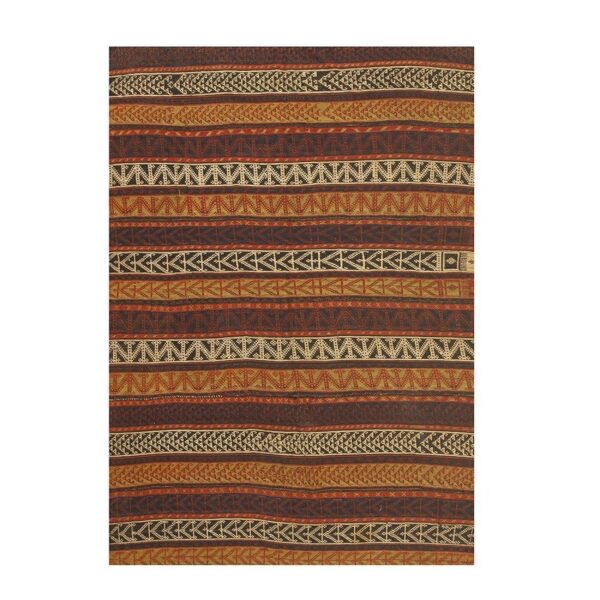 Vintage multicolor geometric turkish kilim hand-woven wool flat-weave rug 1950s 2 Vintage multicolor geometric turkish kilim hand-woven wool flat-weave rug 1950s - detail view 1