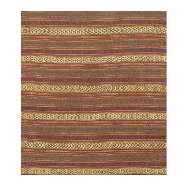 Vintage turkish kilim multi geometric decorative wool flat-weave rug, c. 1950s 3 Vintage turkish kilim multi geometric decorative wool flat-weave rug, c. 1950s - detail view 2