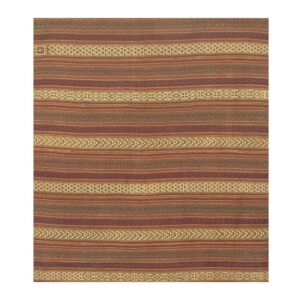 Vintage Turkish Kilim Multi Geometric Decorative Wool Flat-Weave Rug, c. 1950s - detail view 4