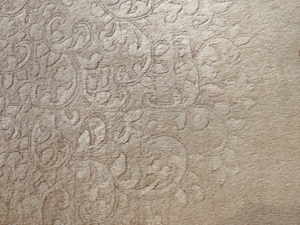 Warm light washed out cream color minimalist open field antique chinese deco rug 14 Warm light washed out cream color minimalist open field antique chinese deco rug, detail photo 6, stock number 21868