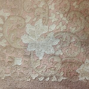 Warm Light Washed Out Cream Color Minimalist Open Field Antique Chinese Deco Rug, detail photo 8, stock number 21868